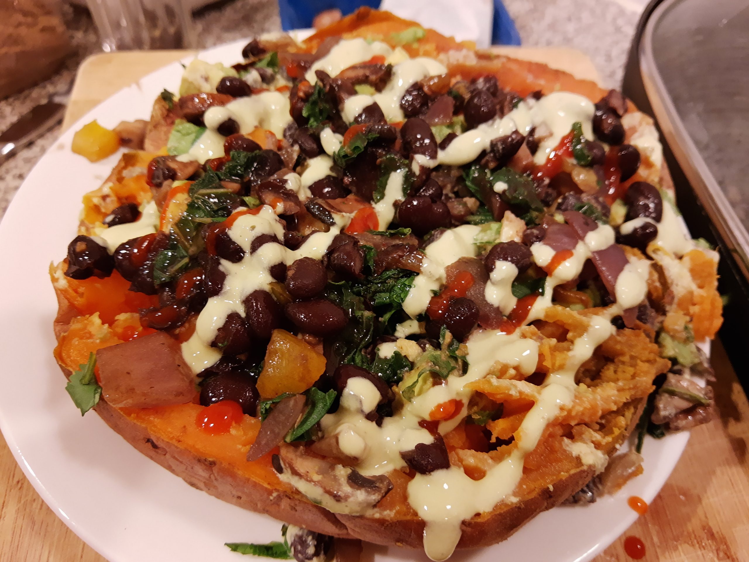 Black Bean Stuffed Sweet Potato