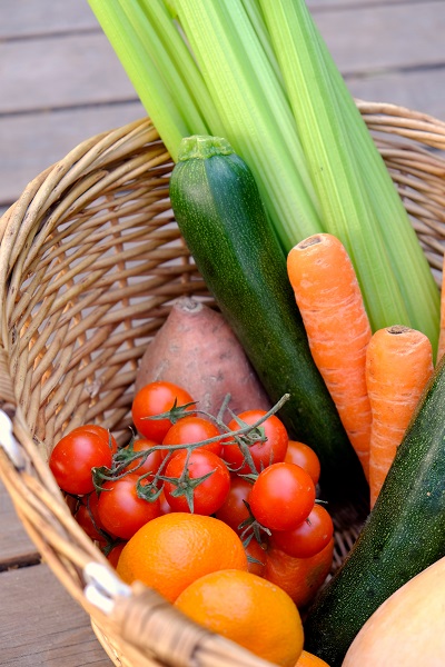 basket of fruits and vegetables